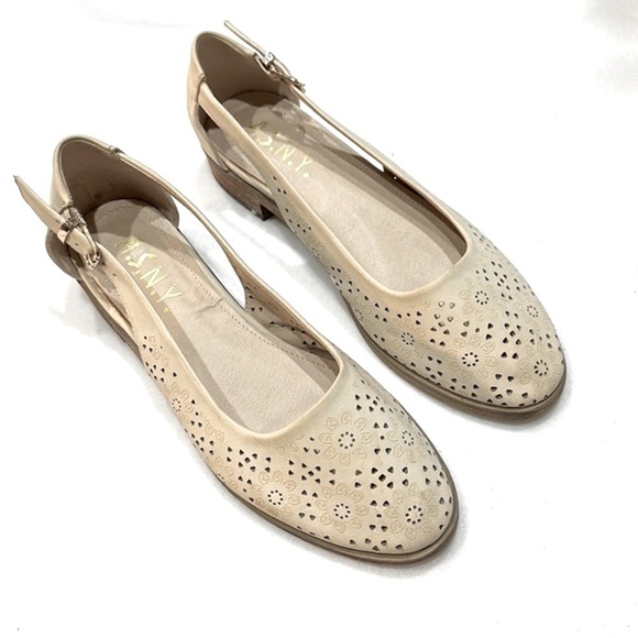 Andrew Stevens Collection Lerane Cream Beige Flat Shoes Sz 8 - Picture 5 of 8